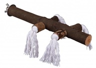 Drevená tyč, drevená tyč s lanom pre vtáčiky 25 cm