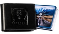 Čierna kožená pánska peňaženka Bob Marley PETERSON ako darček Čierna kožená pánska peňaženka Bob Marley PETERSON ako darček