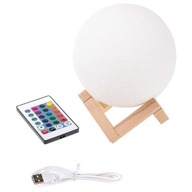 LUNA NOČNÁ LAMPA 16 farieb 15cm USB nabíjateľná LUNA NOČNÁ LAMPA 16 farieb 15cm USB nabíjateľná