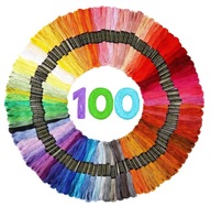Mulina Mix Colors 100 PCS Sada výšivkových výšiviek farebne