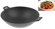 WOK Liatinová PANvica 31 cm Indukcia Plyn WOK Liatinová PANvica 31 cm Indukcia Plyn