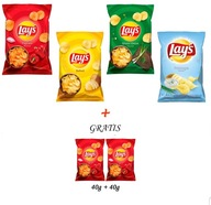 Mix príchutí Lays chips (130g x 4) + zadarmo