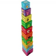 Vežové bloky puzzle vzdelávacia pyramída veľká