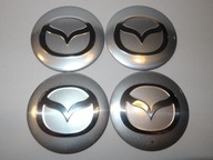 4 x hliníkové nálepky na stredové kryty MAZDA 56 mm, strieborné 4 x hliníkové nálepky na stredové kryty MAZDA 56 mm, strieborné