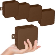 VIPLAST Prisadená vzduchotesná Click Box IP54 85x85x41 mm Hnedá 5 ks VIPLAST Prisadená vzduchotesná Click Box IP54 85x85x41 mm Hnedá 5 ks