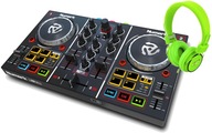 DJ konzola Numark Party Mix + zelené slúchadlá