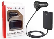 1,5m rozbočovač, zapaľovač cigariet, 4-USB nabíjačka 1,5m rozbočovač, zapaľovač cigariet, 4-USB nabíjačka