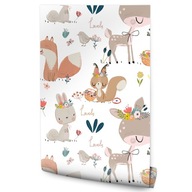 Detská tapeta DEER, zajačiky, líšky, veveričky Detská tapeta DEER, zajačiky, líšky, veveričky