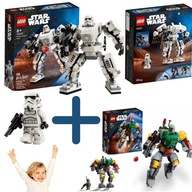 LEGO Star Wars 75370 Stormtrooper Mech + LEGO STAR WARS 75369 Boba Fett's Mech