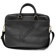 Taška Guess Saffiano Script na 16" notebook - čierna Taška Guess Saffiano Script na 16" notebook - čierna