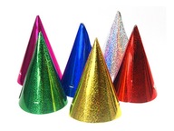 Farebné holografické narodeninové čiapky
