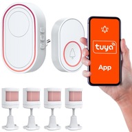 Bezdrôtový Wi-Fi alarm Tuya 4 pohybové senzory