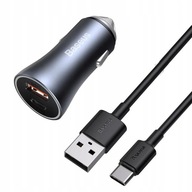 BASEUS USB-C autonabíjačka a kábel 100 cm