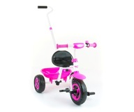 Turbo ružový trojkolesový bicykel Milly Mally s rukoväťou pre deti