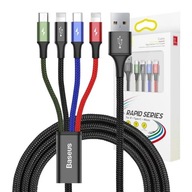 BASEUS UNIVERZÁLNY KÁBEL USB KÁBEL 4V1 LIGHTNING MICROUSB USB-C QC 3,5A BASEUS UNIVERZÁLNY KÁBEL USB KÁBEL 4V1 LIGHTNING MICROUSB USB-C QC 3,5A