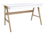 Písací stôl RIVA (Scandic) biela - MDF doska, podnož d