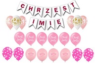 Krst Krst Balóny Set Banner Ľubovoľné meno Krst Krst Balóny Set Banner Ľubovoľné meno