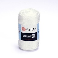 Macrame Yarart xl 3mm 154 / reťazec polyesteru Biel Macrame Yarart xl 3mm 154 / reťazec polyesteru Biel