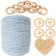 MACRAME SET Modrá bavlnená šnúra ECO MACRAME SET Modrá bavlnená šnúra ECO