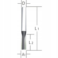 Priama rezačka 12mm S12 A16 -2 drážky Makita D-10229 Priama rezačka 12mm S12 A16 -2 drážky Makita D-10229