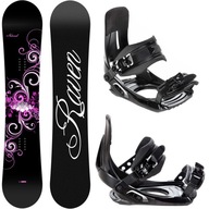 Prírodný snowboard Raven 147cm + viazanie