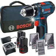Skrutkovač BOSCH GSR 12V-15 2*GBA 12V 2,0Ah vrtáky na vrecúška na batérie nabíjačka Skrutkovač BOSCH GSR 12V-15 2*GBA 12V 2,0Ah vrtáky na vrecúška na batérie nabíjačka