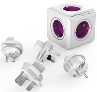 Allocacoc PowerCube ReWirable pásik na kocky 5 zásuviek + 4 cestovné zástrčky Allocacoc PowerCube ReWirable pásik na kocky 5 zásuviek + 4 cestovné zástrčky