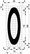 Maliarska šablóna 160cm DIGIT 0, plast, hrúbka 1mm