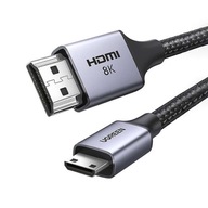 Mini HDMI - HDMI kábel Ugreen HD163 8K 2m - sivý