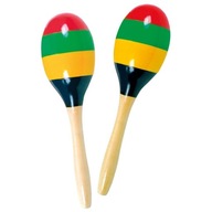 Bino Drevené farebné maracas pre deti Sada 2 ks. Bino Drevené farebné maracas pre deti Sada 2 ks.