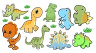Samolepiace nálepky Dino dinosaury pre deti 1 Samolepiace nálepky Dino dinosaury pre deti 1