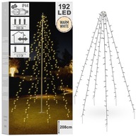 Svetlá na VIANOČNÝ STROMČEK, vonkajšie vnútorné osvetlenie na vianočný stromček, stožiar 12,48 m