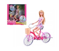 Bábika Anlily na blond bicykli