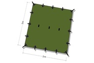 Scottish Tarp, DD Hammocks 3x3 oliv Scottish Tarp, DD Hammocks 3x3 oliv