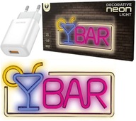 Neónová PLEXI LED Dekorácia Reklamná BAR lampa Multicolor USB 5V 1A