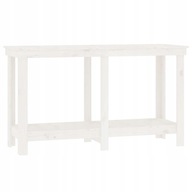 Pracovný stôl, biely, 140x50x80 cm, masív