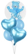 Balónik Medvedík v balóne, krstina ročného chlapčeka - 5 ks