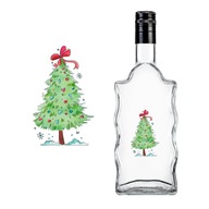 5 ks sklenené fľaše Wave 500 ml s potlačou vianočného stromčeka Vianočné darčekové tinktúry 5 ks sklenené fľaše Wave 500 ml s potlačou vianočného stromčeka Vianočné darčekové tinktúry