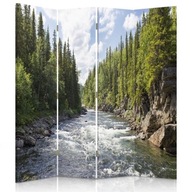 Obojstranné plátno, Divoká rieka v lese - 145x170