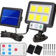 SOLÁRNE LAMPY SÚMRAK SNÍMAČ POHYBU 120LED DIAĽK