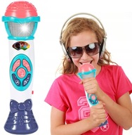 KARAOKE MIKROFÓNOVÁ HRAČKA PRE DETI Nahrávanie hlasovej modulácie LED darček KARAOKE MIKROFÓNOVÁ HRAČKA PRE DETI Nahrávanie hlasovej modulácie LED darček
