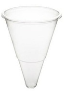 Kónické priehľadné poháre, plastové, 115 ml
