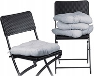 Vankúš na stoličku Relaxdays viazaný 36 x 36 x 8 sivý Vankúš na stoličku Relaxdays viazaný 36 x 36 x 8 sivý