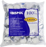 Ohrievače BISPOL TEALIGHT biele 4,5 H 100 kusov Ohrievače BISPOL TEALIGHT biele 4,5 H 100 kusov