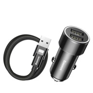 BASEUS AUTONABÍJAČKA 2xUSB Lightning KÁBEL BASEUS AUTONABÍJAČKA 2xUSB Lightning KÁBEL