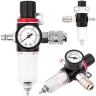 REDUKTOR TLAKU VZDUCHOVÝ FILTER VZDUCHOVÝ SEPARATOR 1/4'' + KONEKTOR TLAKOMERU