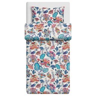 IKEA VITKNAVEL posteľná súprava 150x200cm, kvety/viacfarebné
