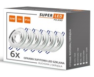 Sada 6x pohyblivého svietidla z halogénového skla GU10 Sada 6x pohyblivého svietidla z halogénového skla GU10