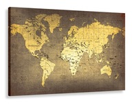 OBRAZ DO OBÝVAČKY MAPA SVETA S NÁZVY 120x80 OBRAZ DO OBÝVAČKY MAPA SVETA S NÁZVY 120x80