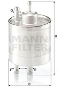 Palivový filter Mann-Filter WK 711/1 Palivový filter Mann-Filter WK 711/1